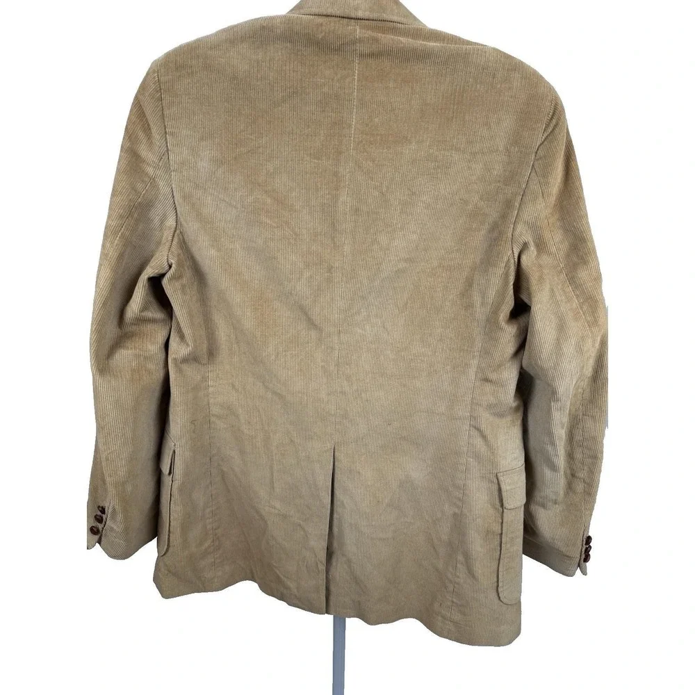 Vintage Corduroy Blazer Men's 42XT Tan Corduroy Sport Coat 70s Tall Jacket